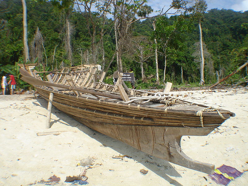 Moken boat in Surin Island