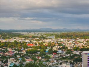 Aerial view of Uthai Thani.