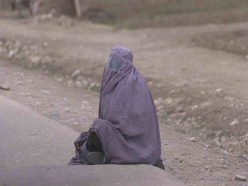 Woman wearing burka in Afghanistan