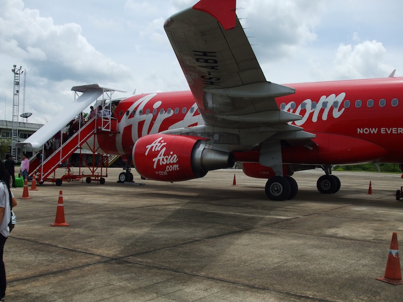 AirAsia airbus A320 at Surat Thani Airport in 2010