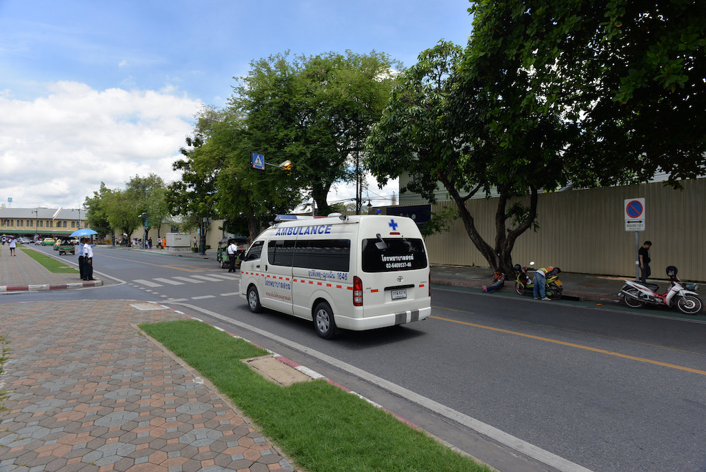 Ambulance at Maha Rat Road, Bangkok