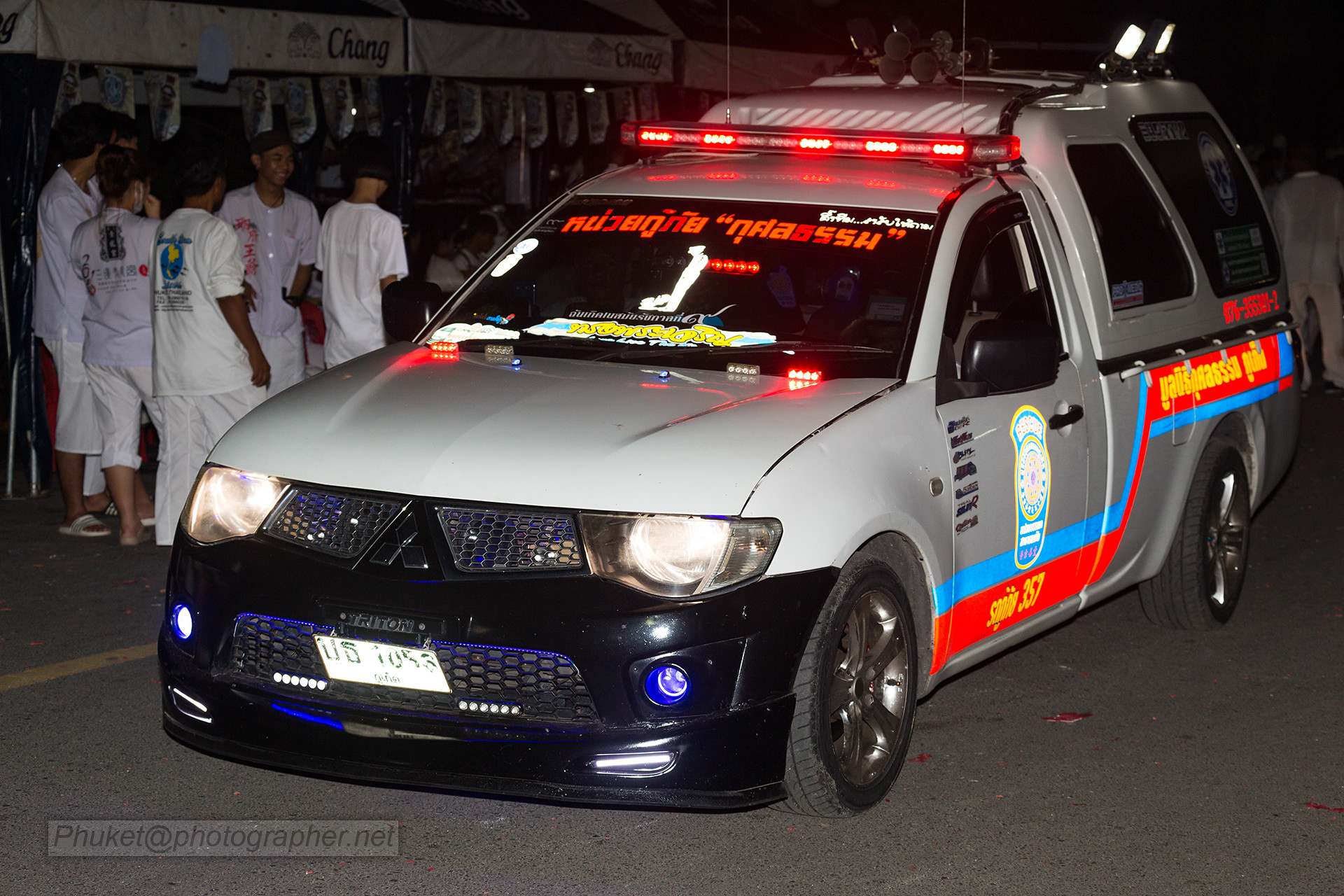 Rescue ambulance at Phuket Vegetarian Festival