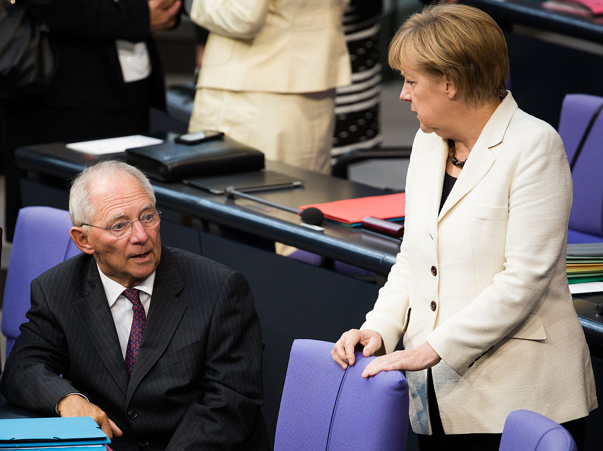 Wolfgang Schäuble and Angela Merkel