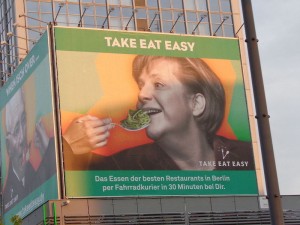 Angela Dorothea Merkel "TAKE EAT EASY" Alexanderplatz, Berlin