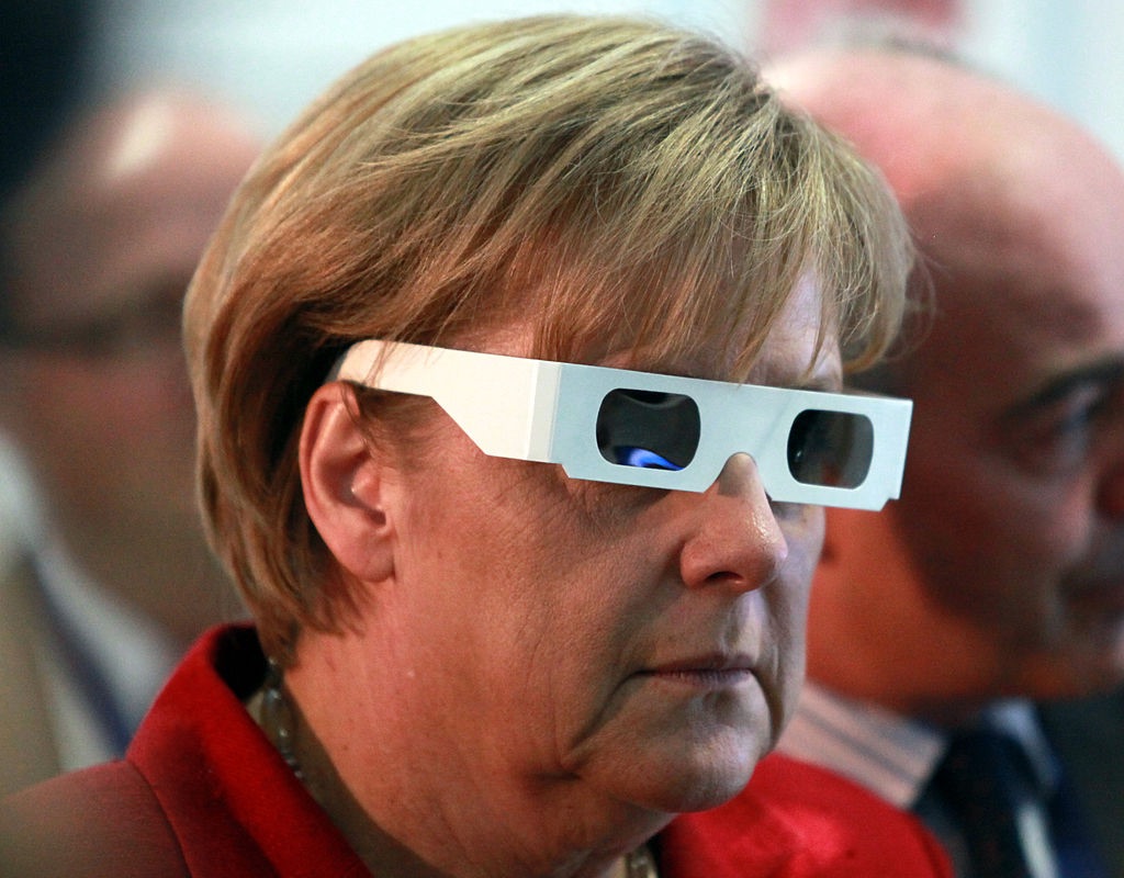 Former German Chancellor Angela Merkel during the opening ceremony in Darmstadt (Germany)