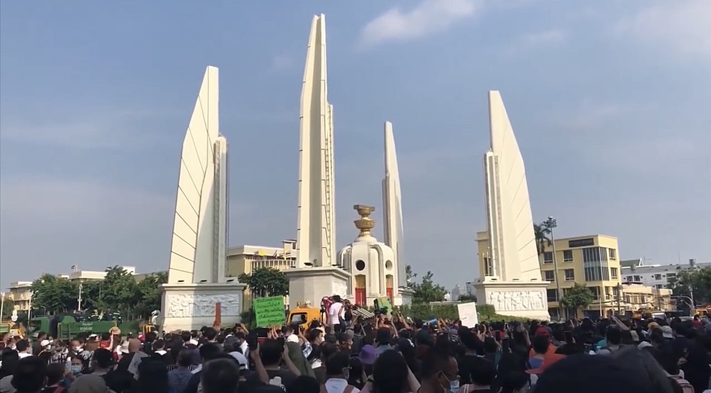 Anti-government protest at Democracy Monument in Bangkok July 18, 2020