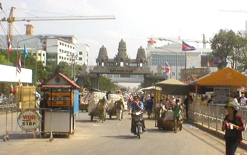 Thai-Cambodian border in Aranyaprathet