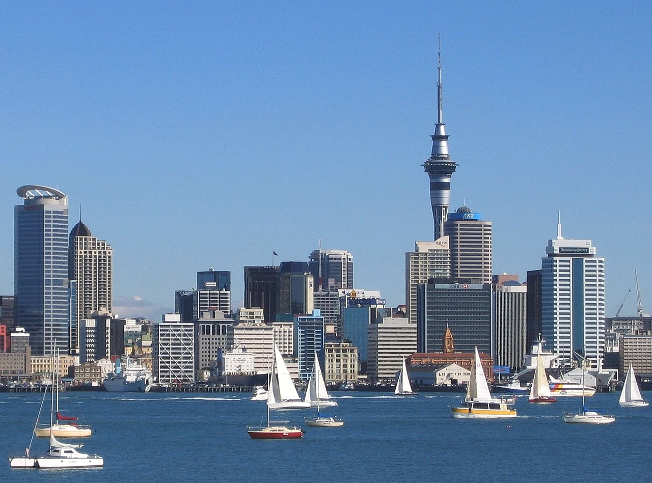 Auckland City, the largest city in New Zealand