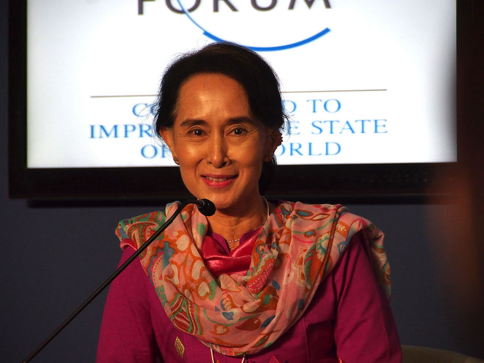 Aung San Suu Kyi in Myanmar