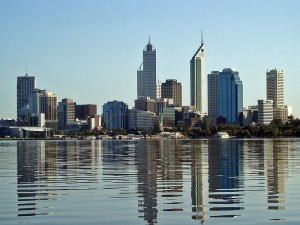 Skyline of Perth in Western Australia