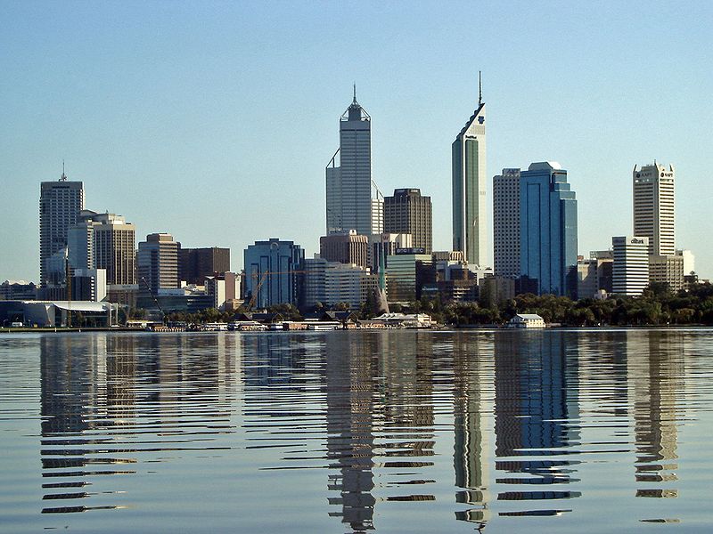 Skyline of Perth in Western Australia