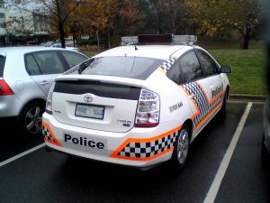 Australian Federal Police Toyota Prius car