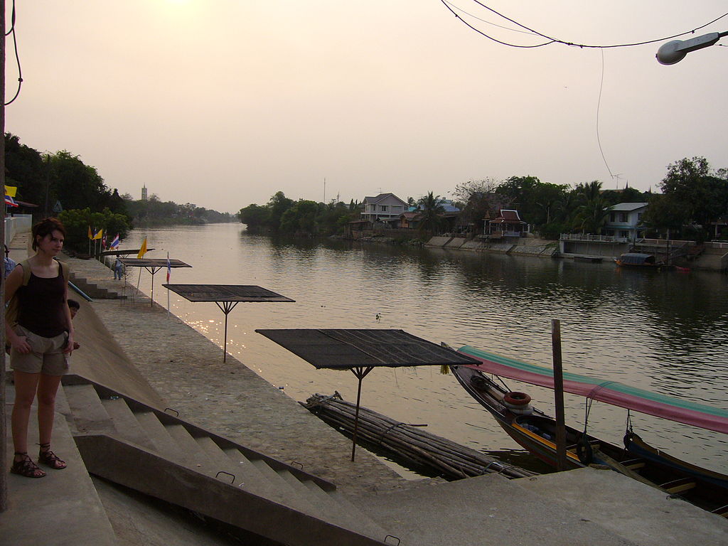Pier on Ayutthaya river