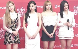 The Korean K-Pop girl band BLACKPINK at the Golden Disc Awards 2019