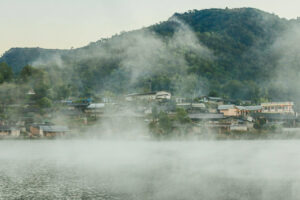 Cold weather in Ban Rak Thai, a small village in Mae Hong Son province in Northern Thailand