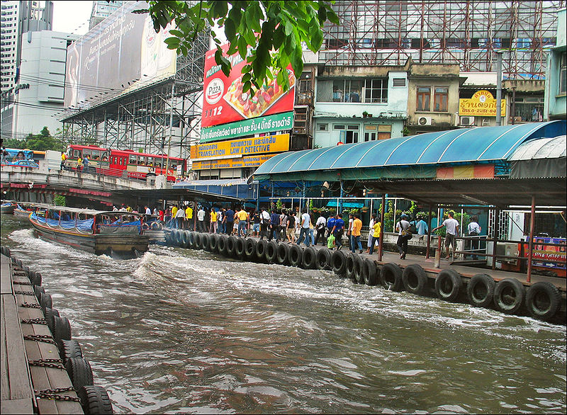 Boats on Khlong Saen Saeb canal, Bangkok