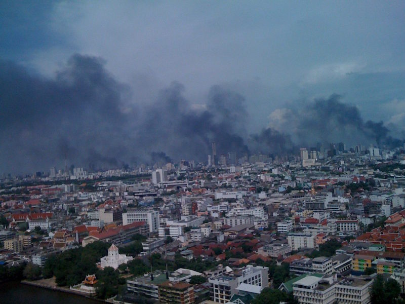 Bangkok on fire in 2010