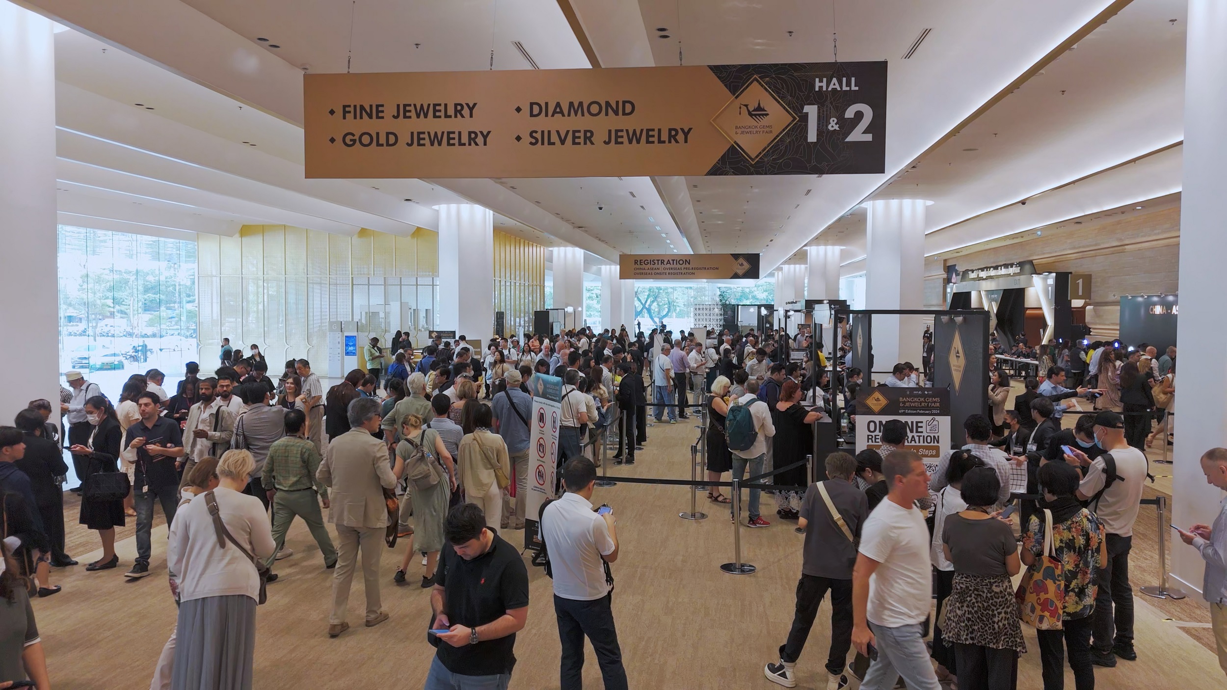Inside the Bangkok Gems and Jewelry Fair.