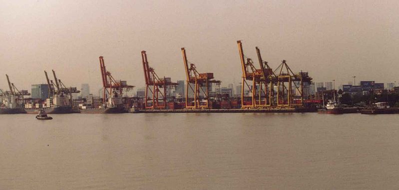 Khlong Toei port in Bangkok.