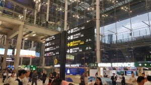 Arrivals Level at Bangkok Suvarnabhumi Airport in Samut Prakan