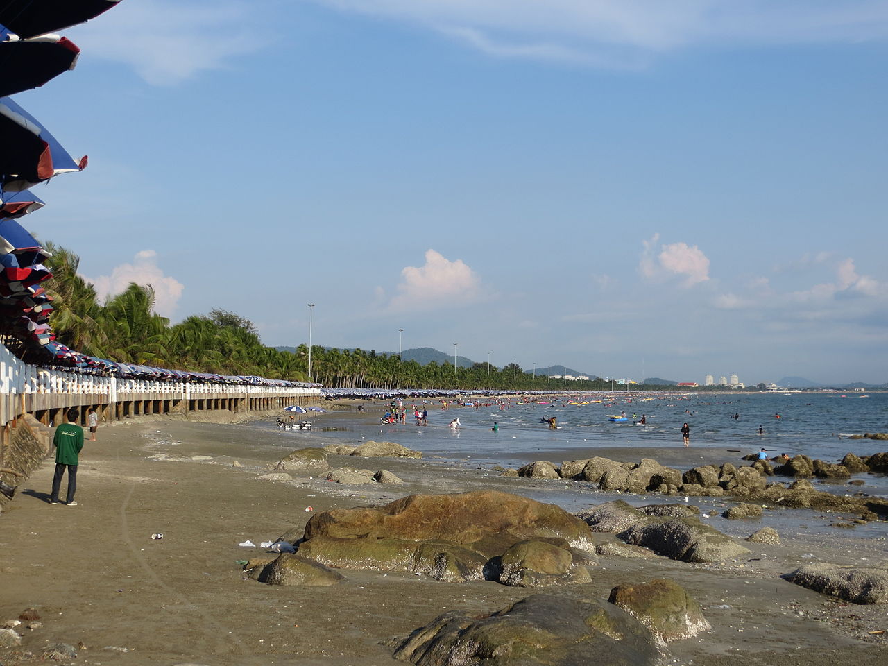 Bang Saen beach in Chonburi province