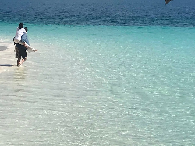 Tourists from Thailand and USA in Mergui Archipelago.