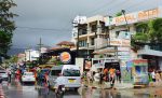 Beach front road in Patong, the main tourist resort in Phuket.