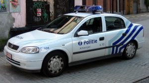 Police car in Antwerp, Belgium