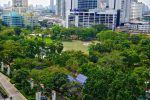 Benjasiri park on Sukhumvit Road, Bangkok.