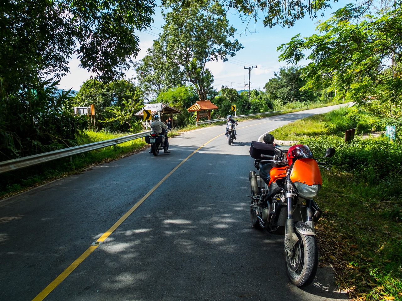 Big motorbikes on the road in Thailand