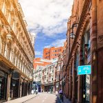 Birmingham's city centre in England, UK