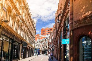 Birmingham's city centre in England, UK
