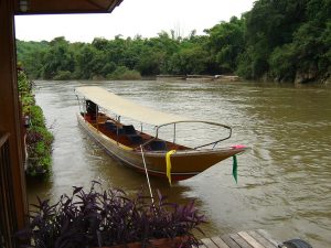 Boat on the Kwai Noi River in Kanchanaburi