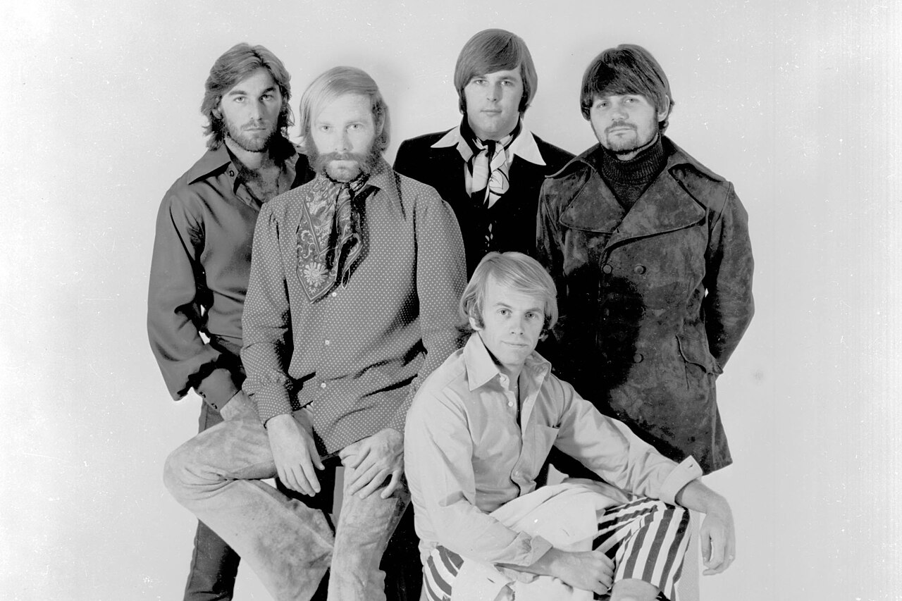 A picture of Brian Wilson and The Beach Boys in 1968.