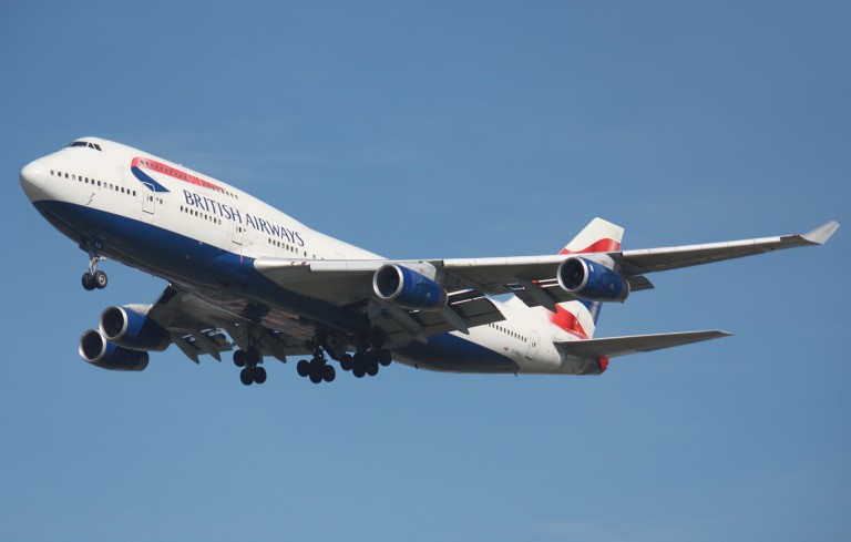 British Airways Boeing 747-400 after take off