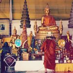 Buddha image at Buddhist temple in Thailand