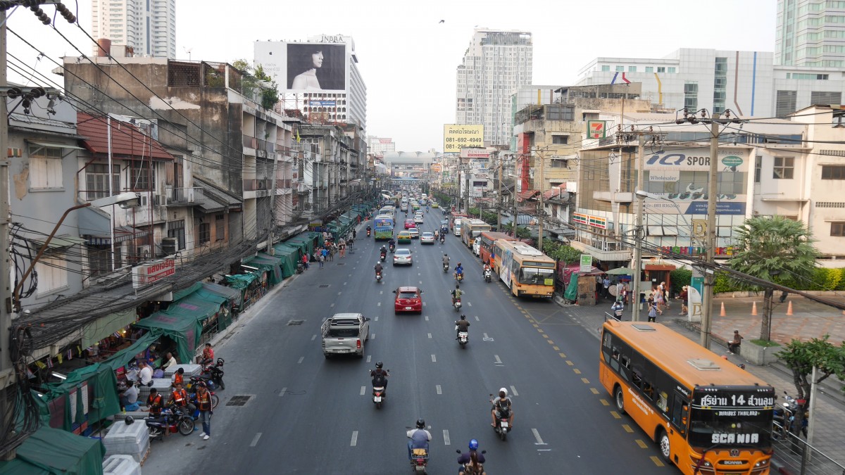 Buses in Lumpini, Bangkok