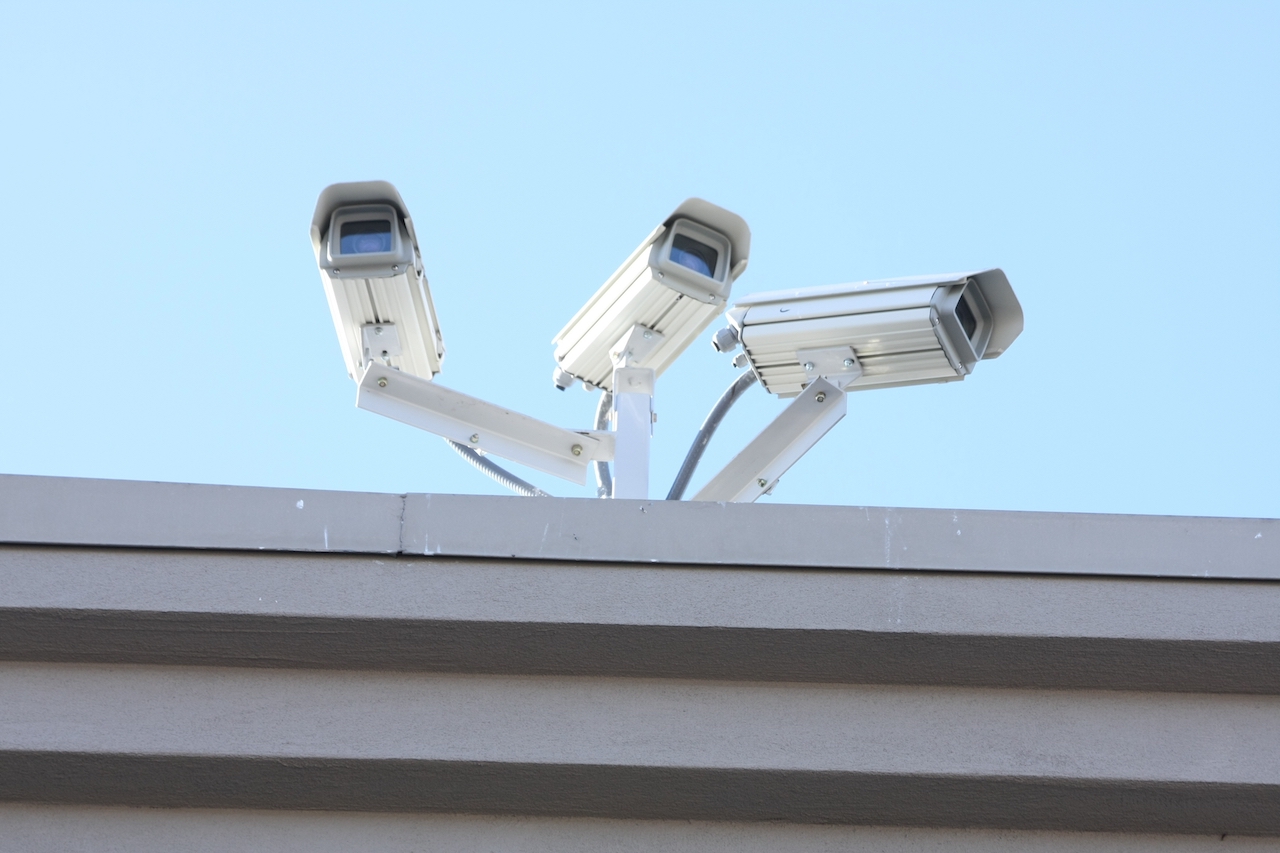 CCTV Security Camera on the roof