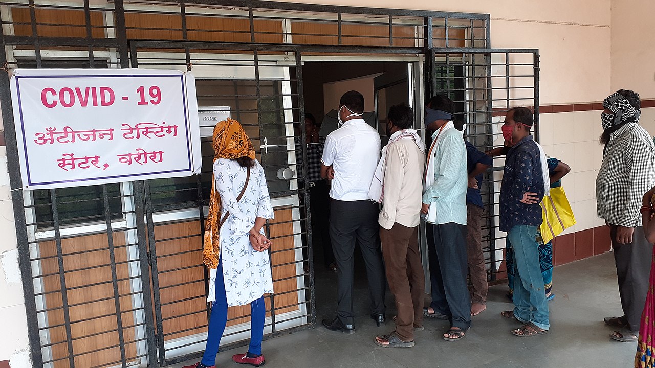 COVID-19 antigen testing centre Warora, Maharashtra, India