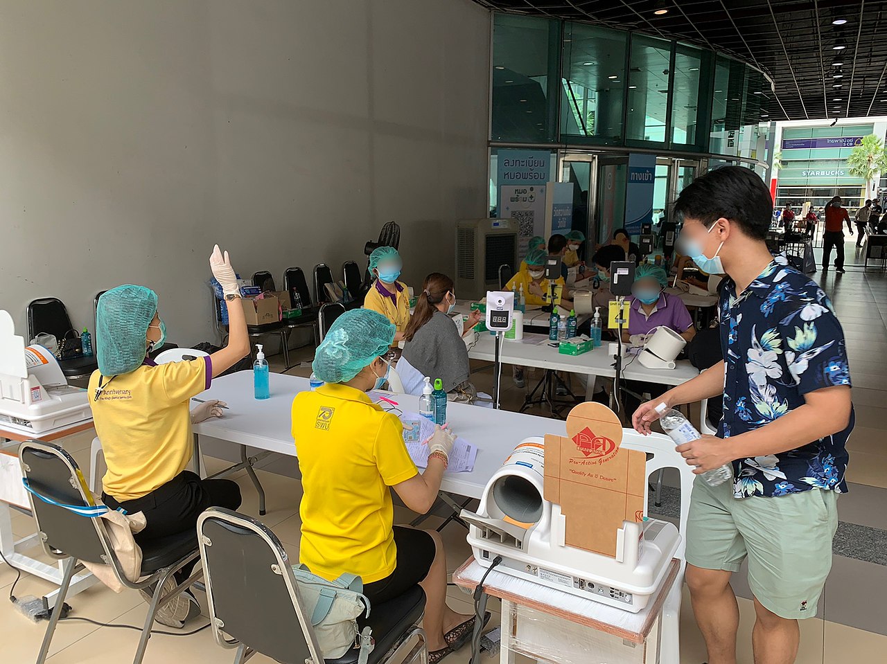 COVID-19 vaccination at Srinakharinwirot University in Bangkok