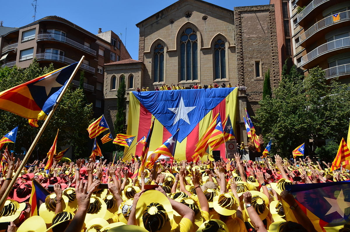 Estelada flag in Manresa