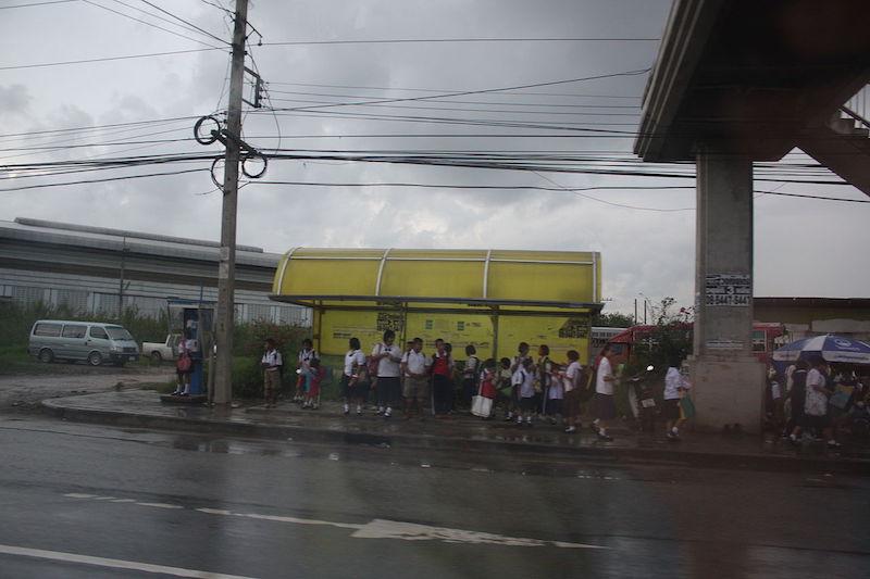 Bus stop in Chachoengsao
