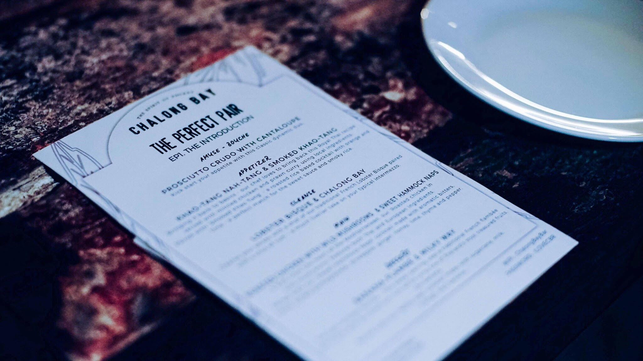 Menu of Chalong Bay Distillery & Bar in Phuket