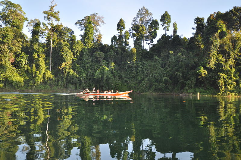 The Cheow Lan Lake in the Khao Sok National Park