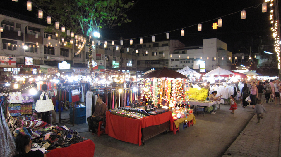 Kalare Night Bazaarin Chiang Mai, Thailand