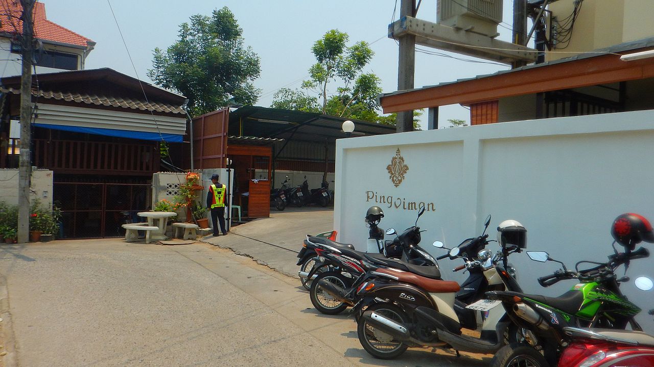 Parked motorbikes in Chiang Mai