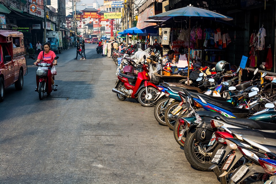 Market and street in Chiang Mai