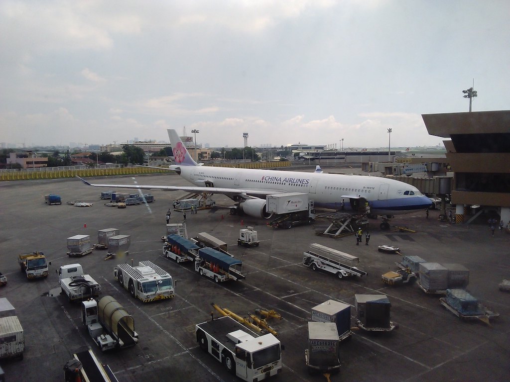 China Airlines aircraft at Manila Airport, Philippines