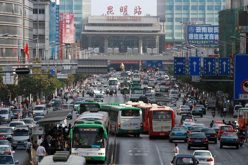 Kunming Railway Station in Yunnan, China