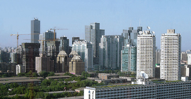 Skyline of Beijing's CBD (Commercial Business District) area